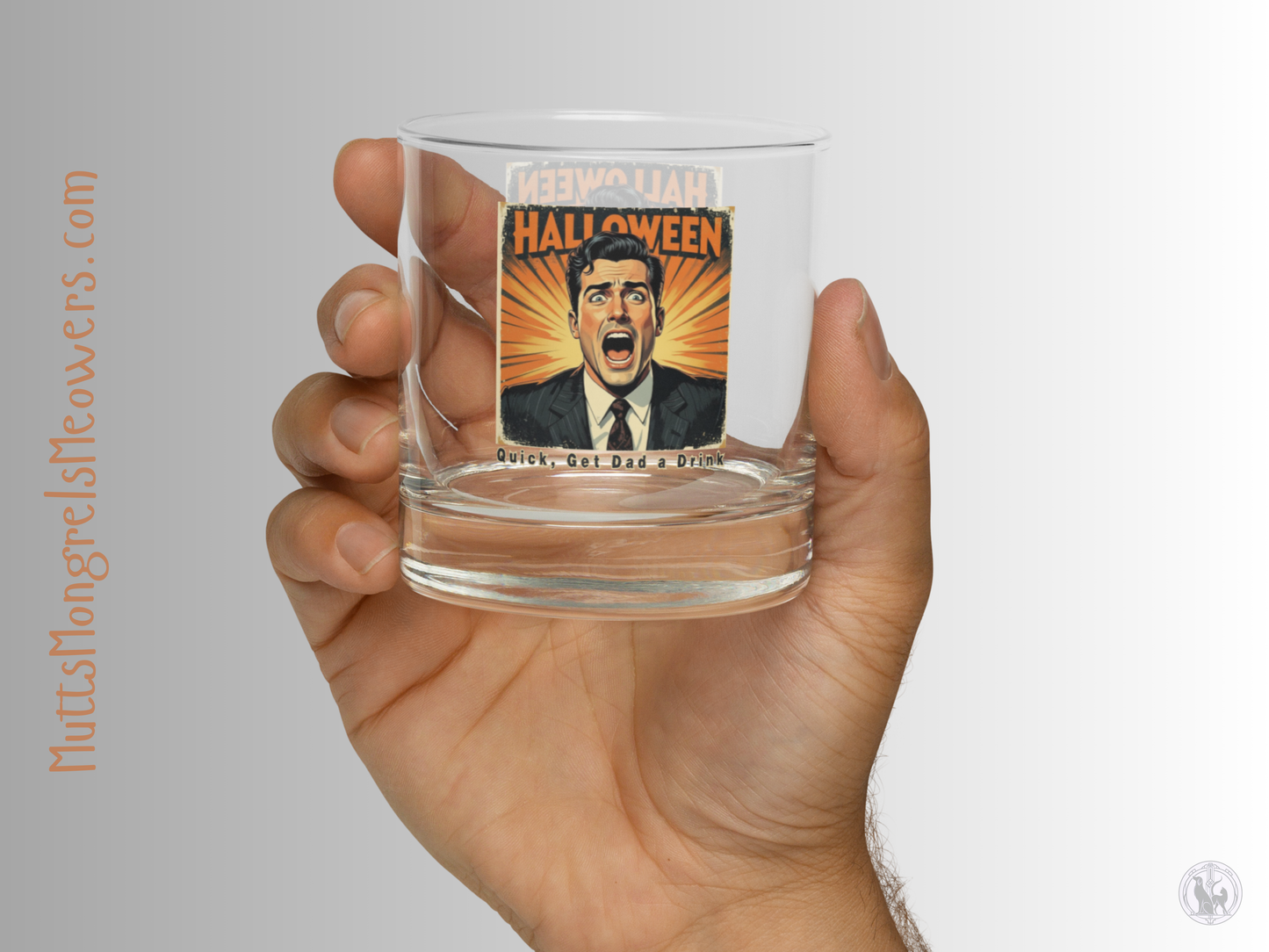Funny Retro Rocks Glass: Halloween Gift for Cool Dads