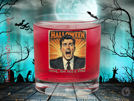 Funny Retro Rocks Glass: Halloween Gift for Cool Dads