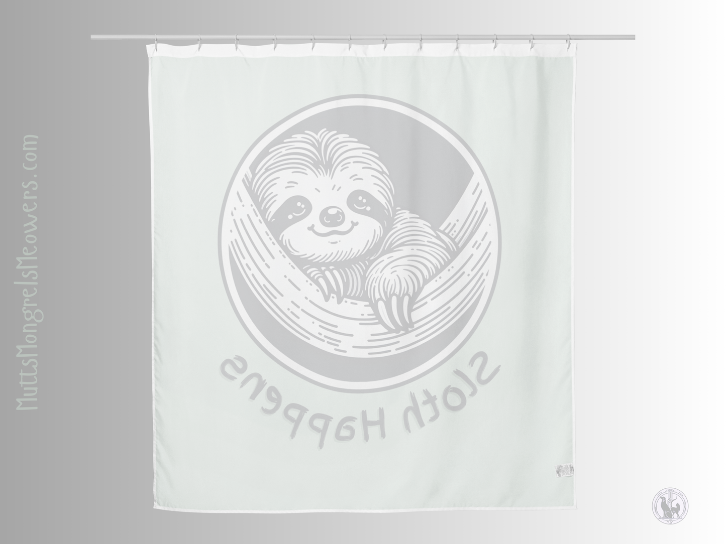 Funny Sloth Shower Curtain: Quirky Home Decor Gift for Animal Lovers