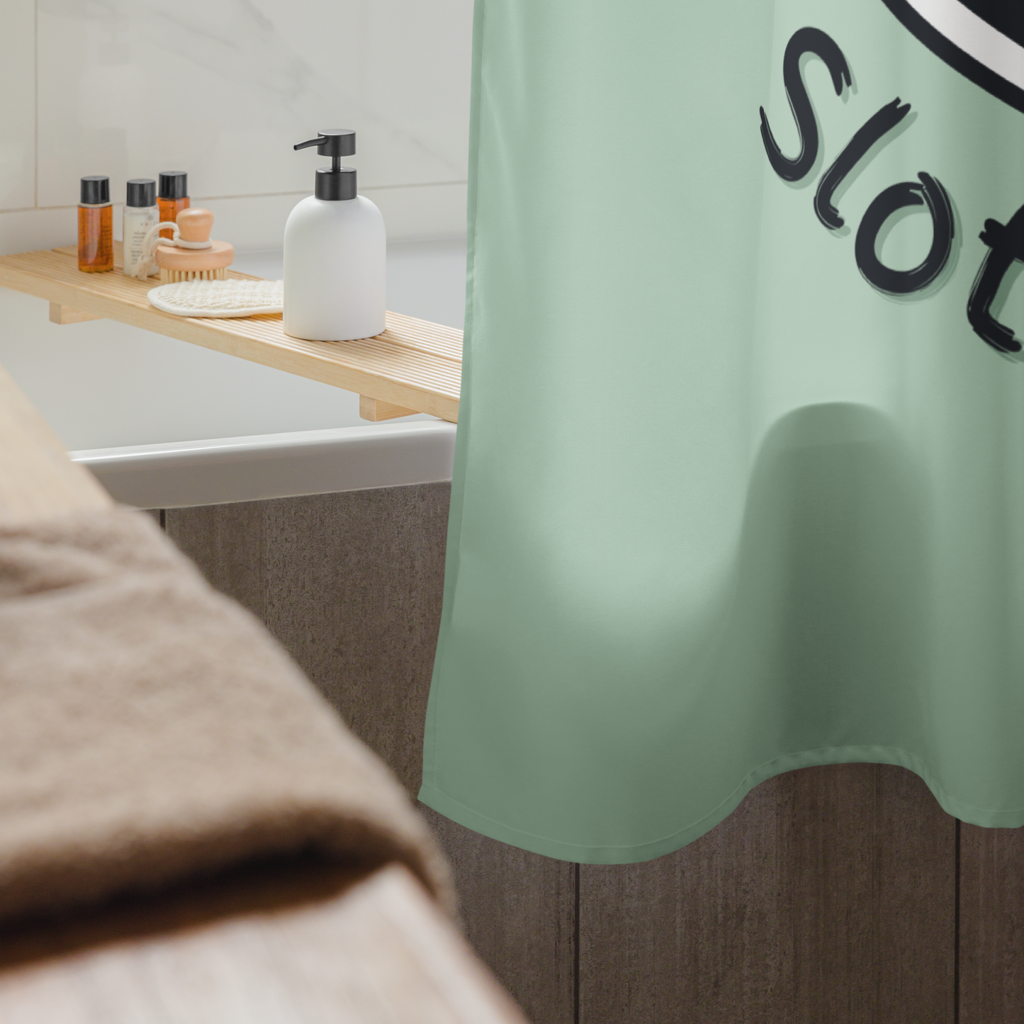 Funny Sloth Shower Curtain: Quirky Home Decor Gift for Animal Lovers