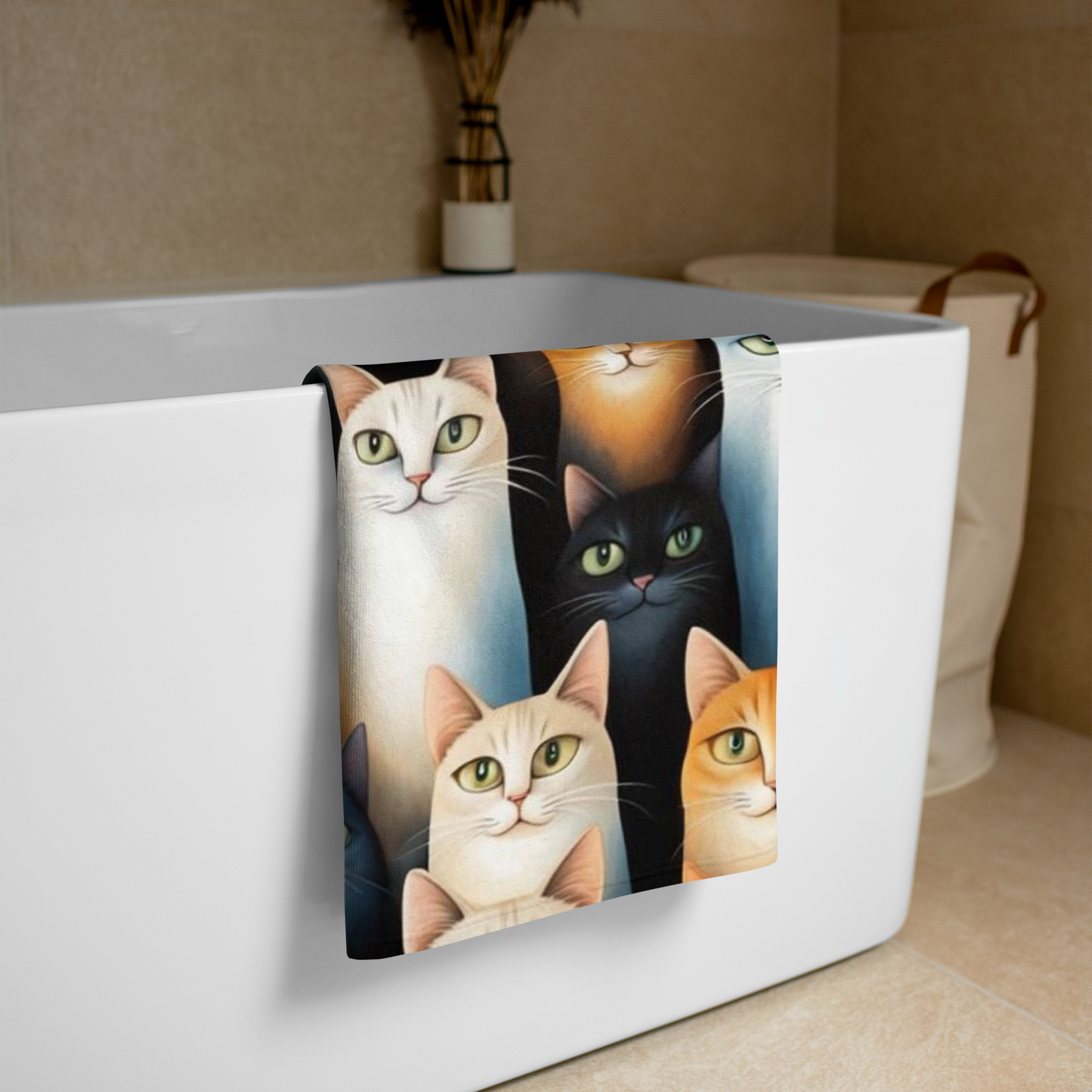 Beach Towel Cat Lovers Ultimate Funny Catful Clowder Holiday Gift Feline Chill Relaxing Summer Accessory Relaxation Décor for Cat Parents