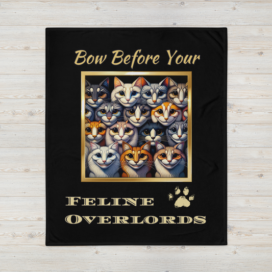 Throw Blanket Catful Proud Cat Mom Rescue Cat Cozy Blanket Sassy Feline Overlords Gift for Cat Lover