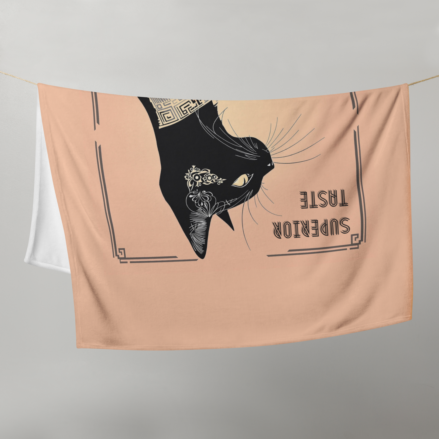 Throw Blanket Catful Proud Cat Mom Rescue Cat Cozy Blanket Superior Taste Attitude Art Deco Gift for Cat Lover