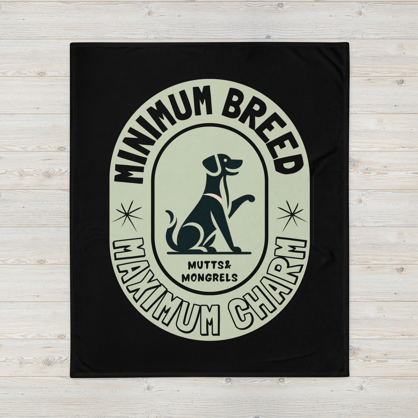 Throw Blanket Dogful Mixed Breed Dog Mom Rescue Dog Cozy Blanket Maximum Charm Art Deco Gift for Dog Lover