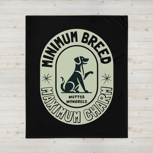 Throw Blanket Dogful Mixed Breed Dog Mom Rescue Dog Cozy Blanket Maximum Charm Art Deco Gift for Dog Lover
