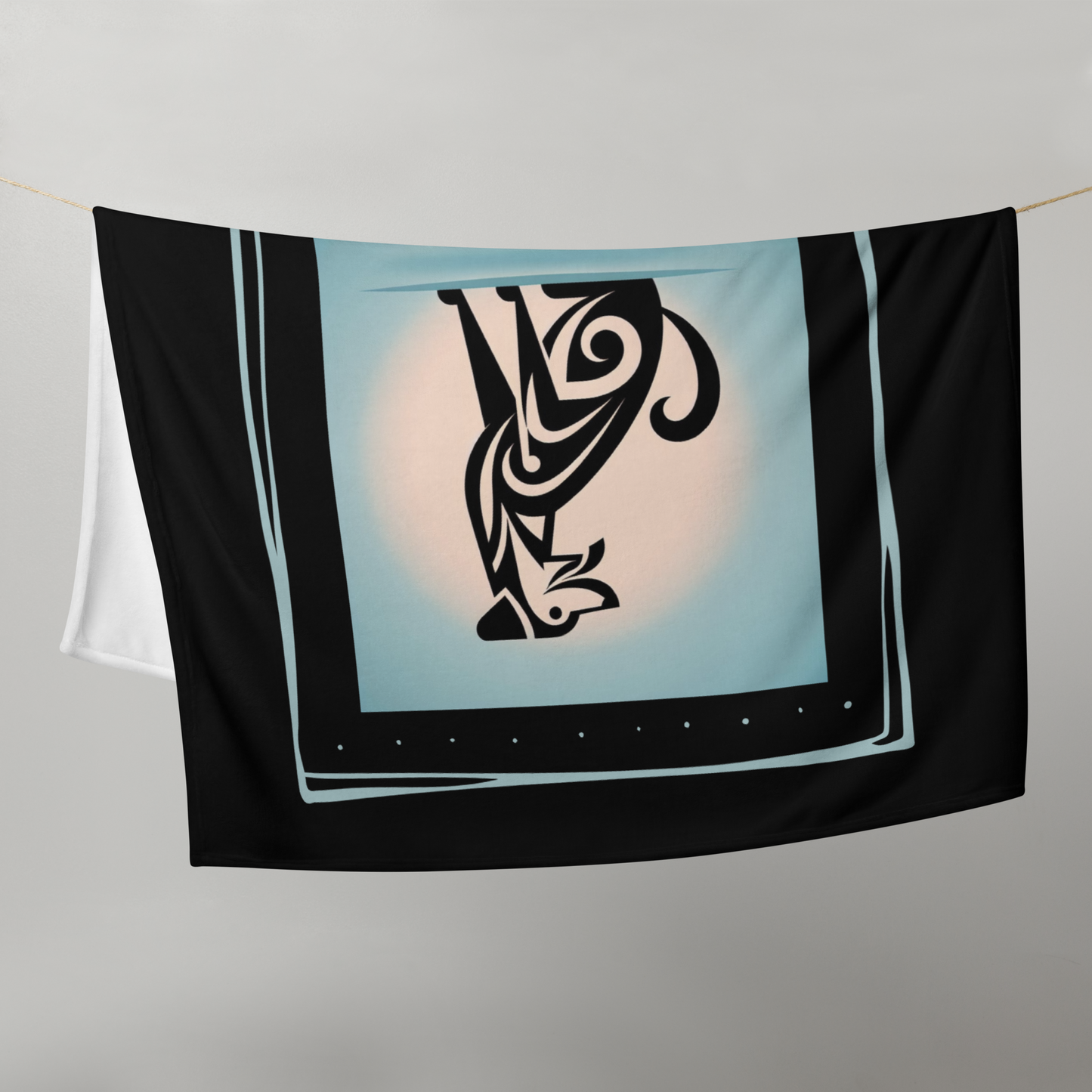 Throw Blanket Dogful Mixed Breed Dog Mom Bold Art Deco Rescue Dog Cozy Blanket Gift for Dog Lover