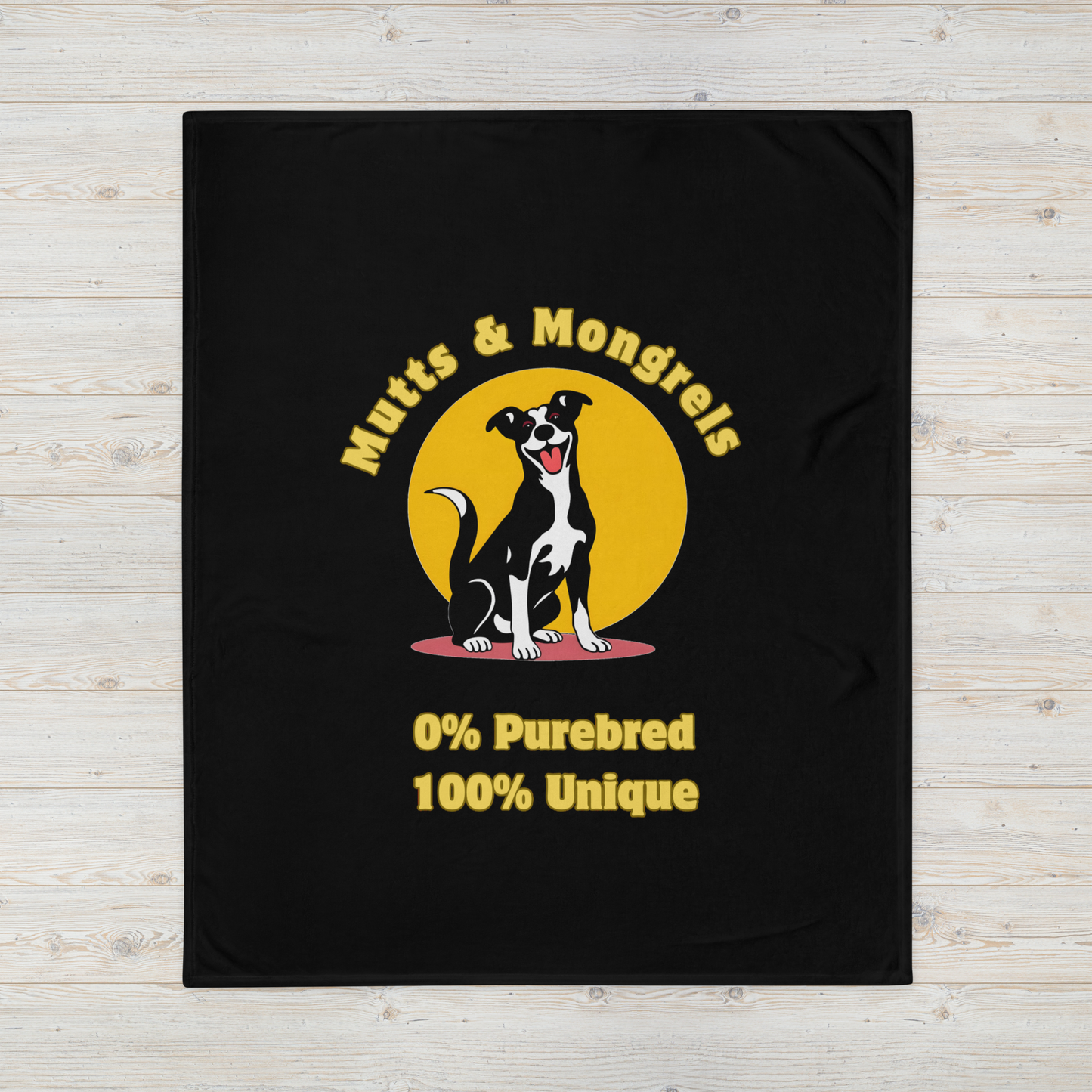 Throw Blanket Dogful Mixed Breed Dog Mom Original Retro Rescue Dog Cozy Blanket Gift for Dog Lover