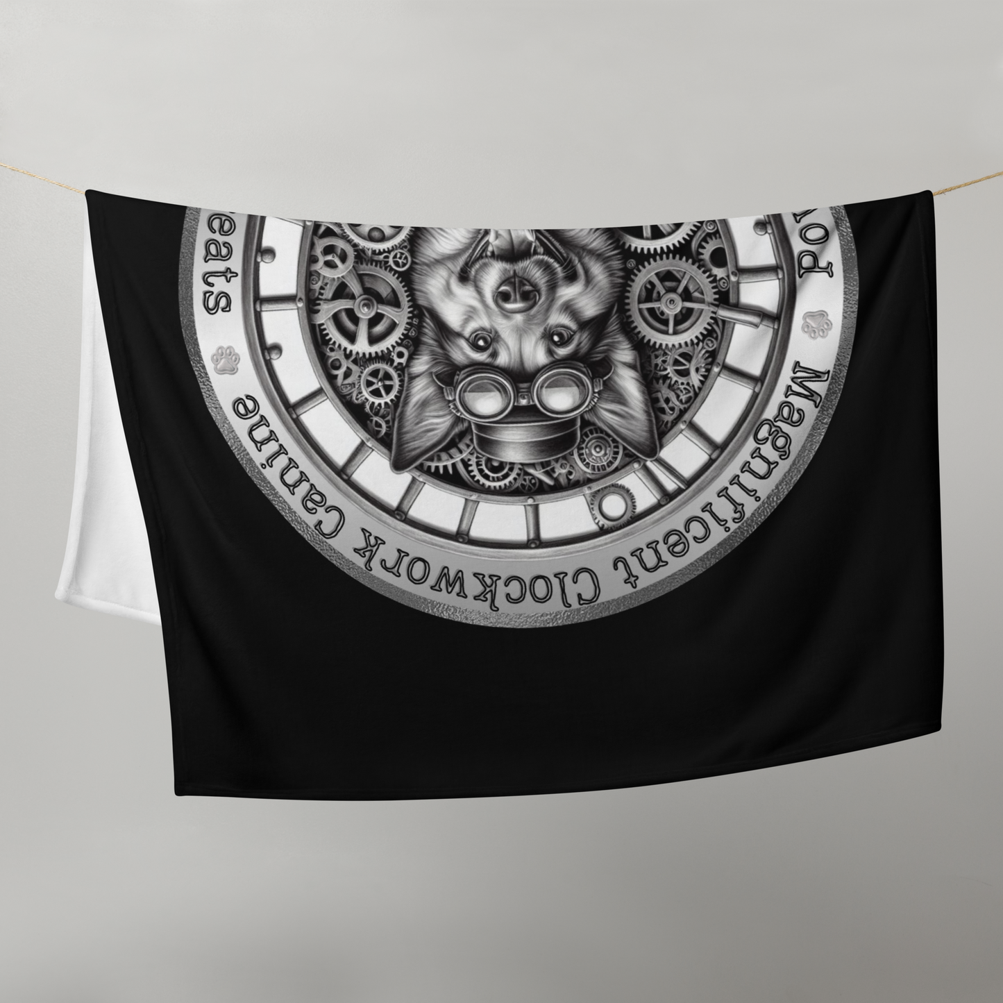 Throw Blanket Dogful Mixed Breed Dog Mom Steampunk Victorian Rescue Dog Cozy Blanket Gift for Dog Lover