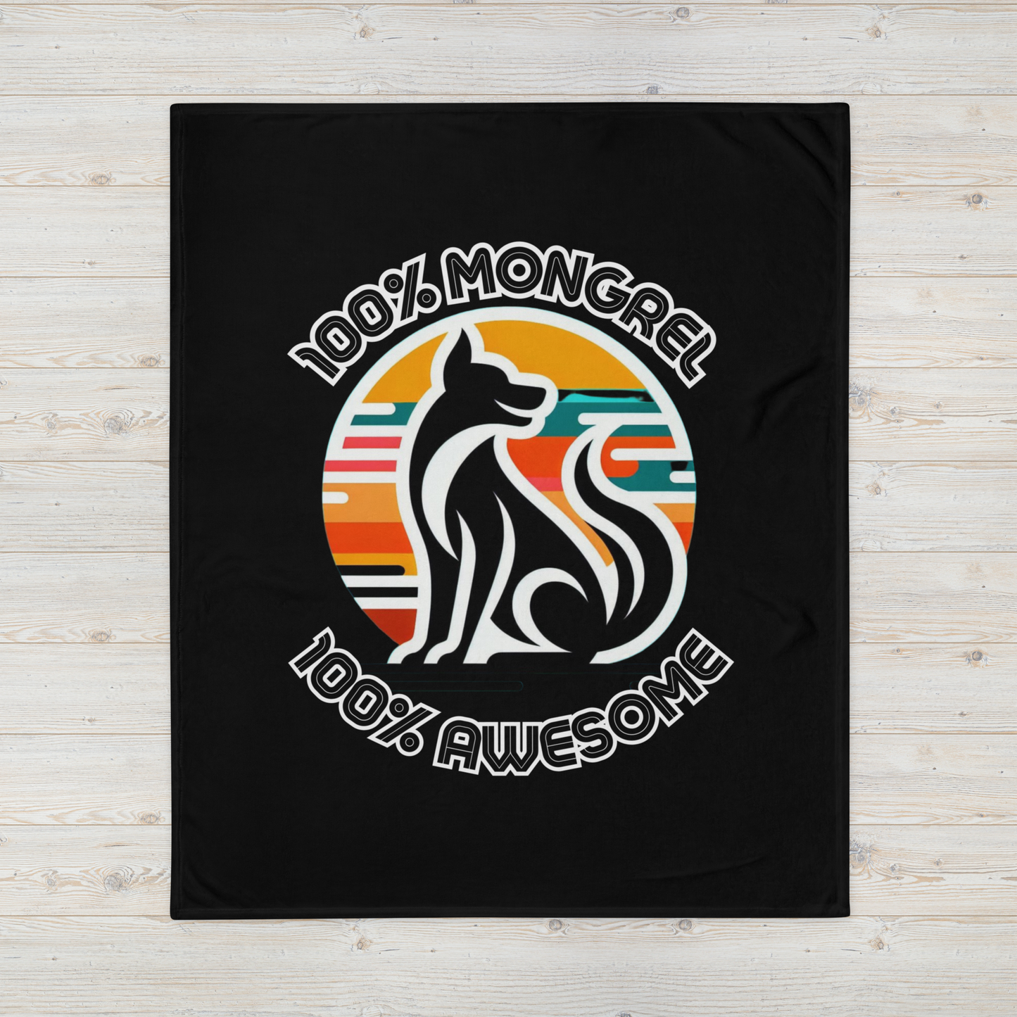 Throw Blanket Dogful Mixed Breed Dog Mom Proud Retro Rescue Dog Cozy Blanket Gift for Dog Lover
