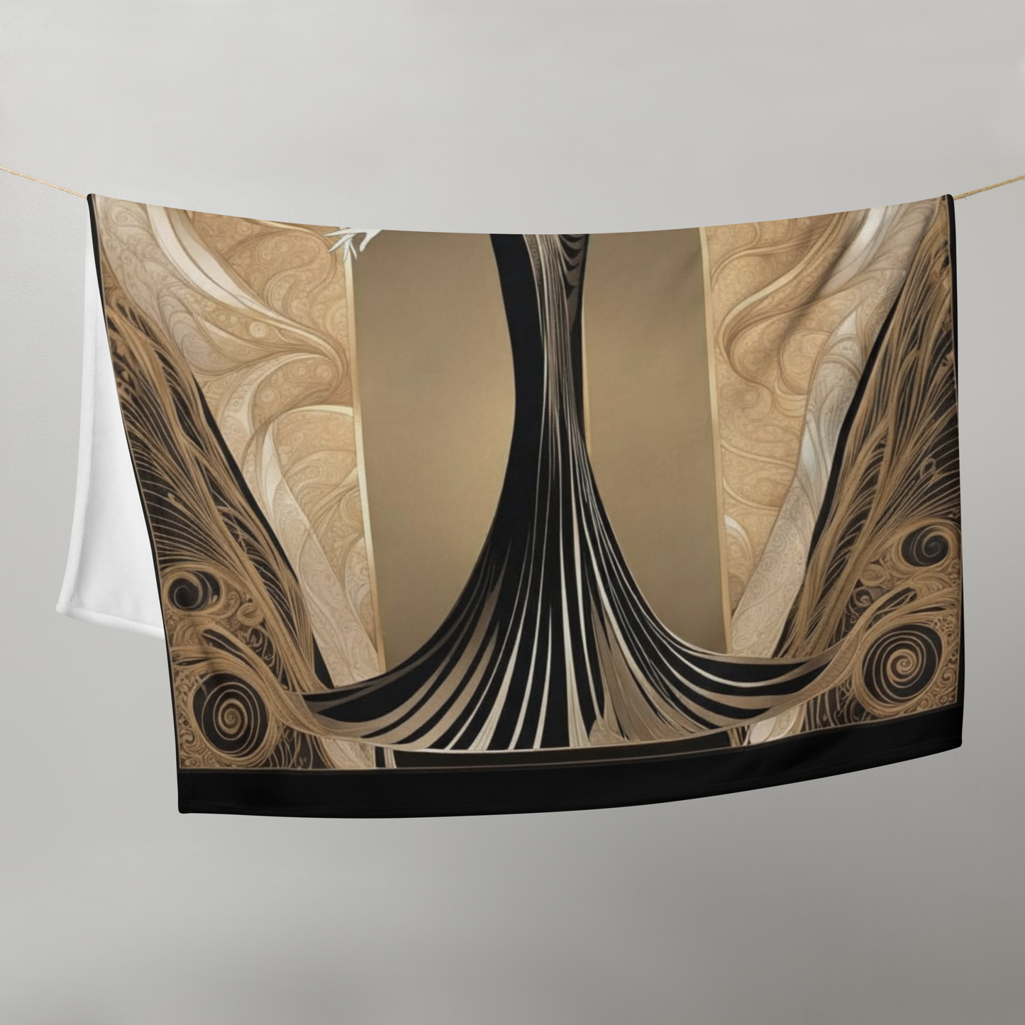 Elegant Art Deco Throw Blanket: Stylish Home Decor Not Only for Libra and Astrology Lovers