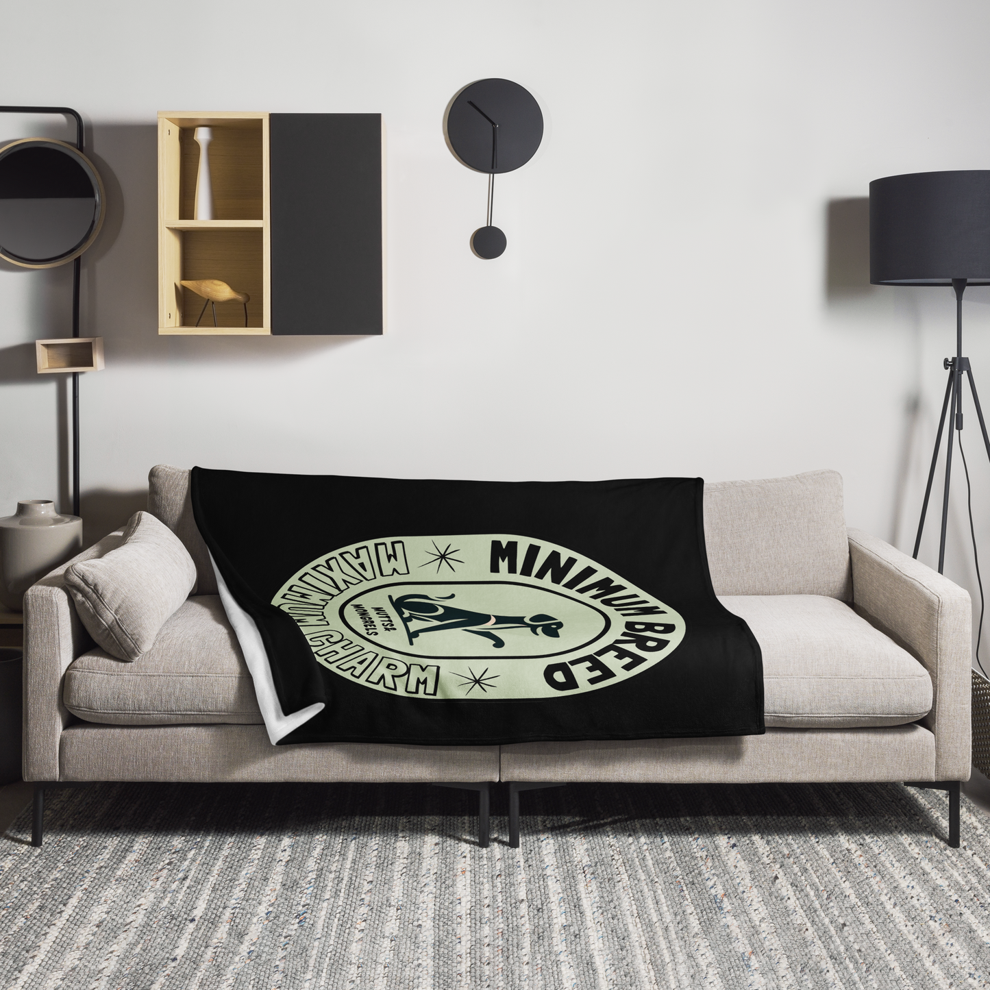 Throw Blanket Dogful Mixed Breed Dog Mom Rescue Dog Cozy Blanket Maximum Charm Art Deco Gift for Dog Lover