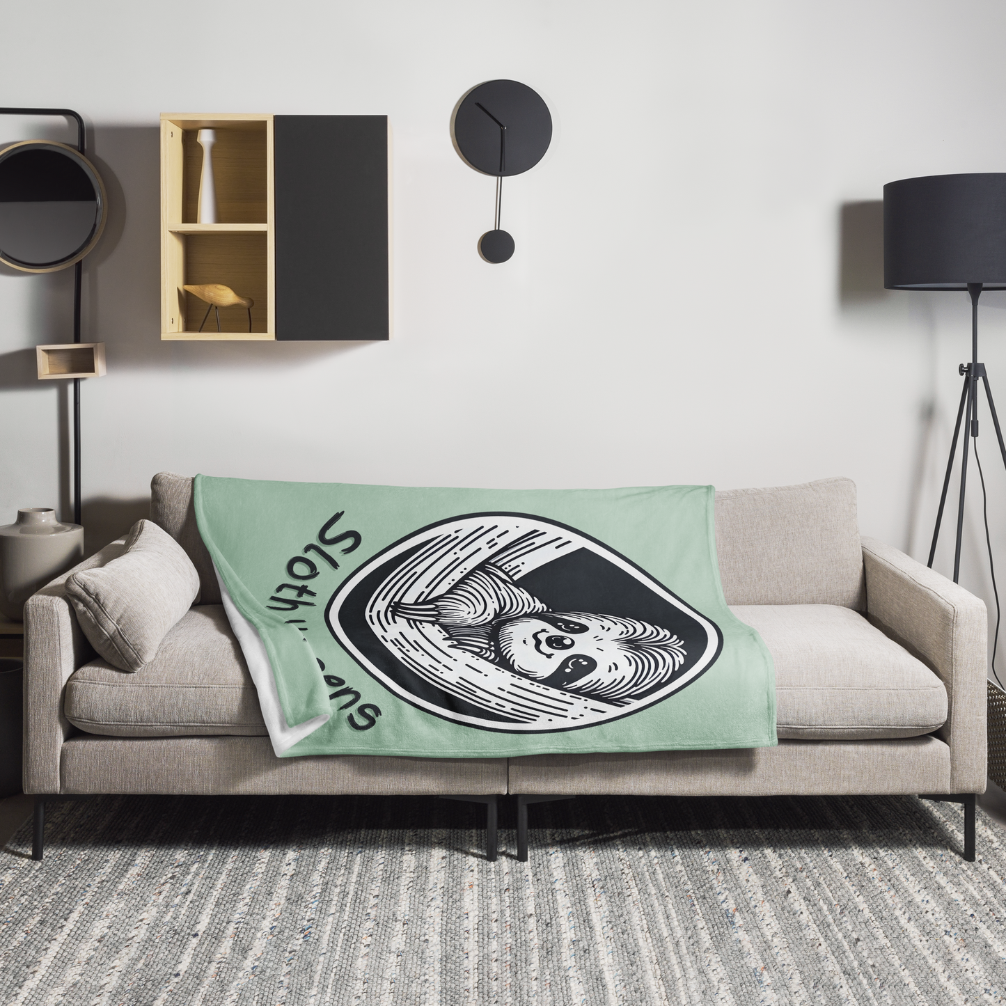 Funny Sloth Throw Blanket: Cozy Gift for Animal Lovers