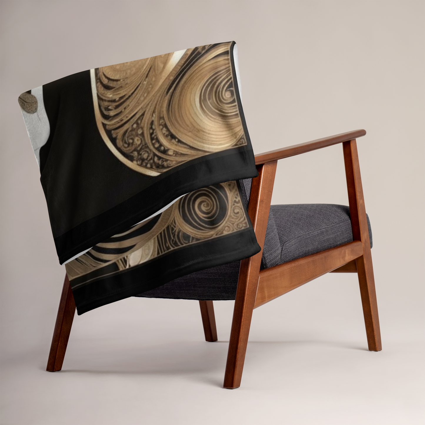 Elegant Art Deco Throw Blanket: Stylish Home Decor Not Only for Libra and Astrology Lovers
