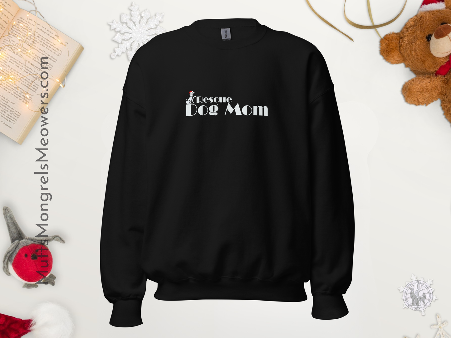 Dog Mom Sweatshirt - Customizable Cozy Gildan Sweater Christmas Gift