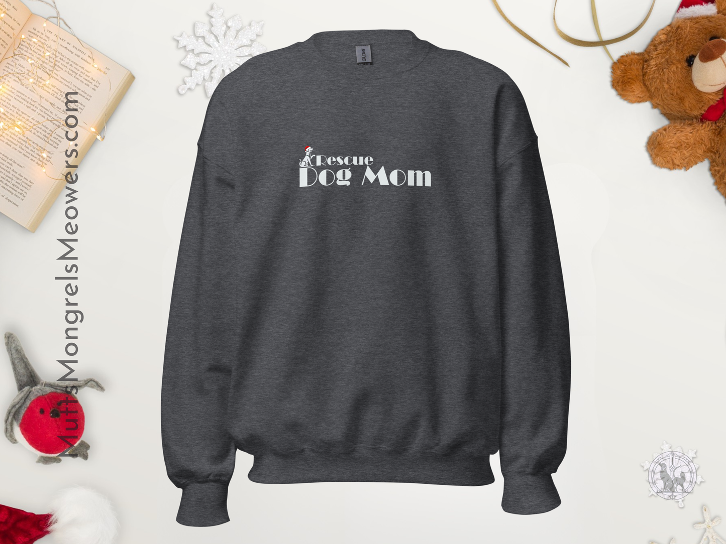 Dog Mom Sweatshirt - Customizable Cozy Gildan Sweater Christmas Gift