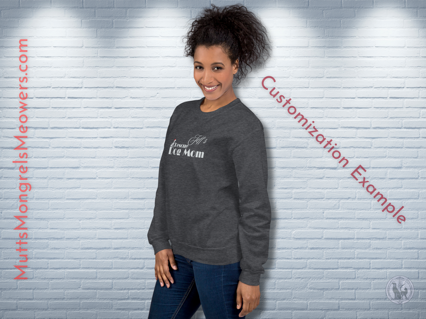 Dog Mom Sweatshirt - Customizable Cozy Gildan Sweater Christmas Gift