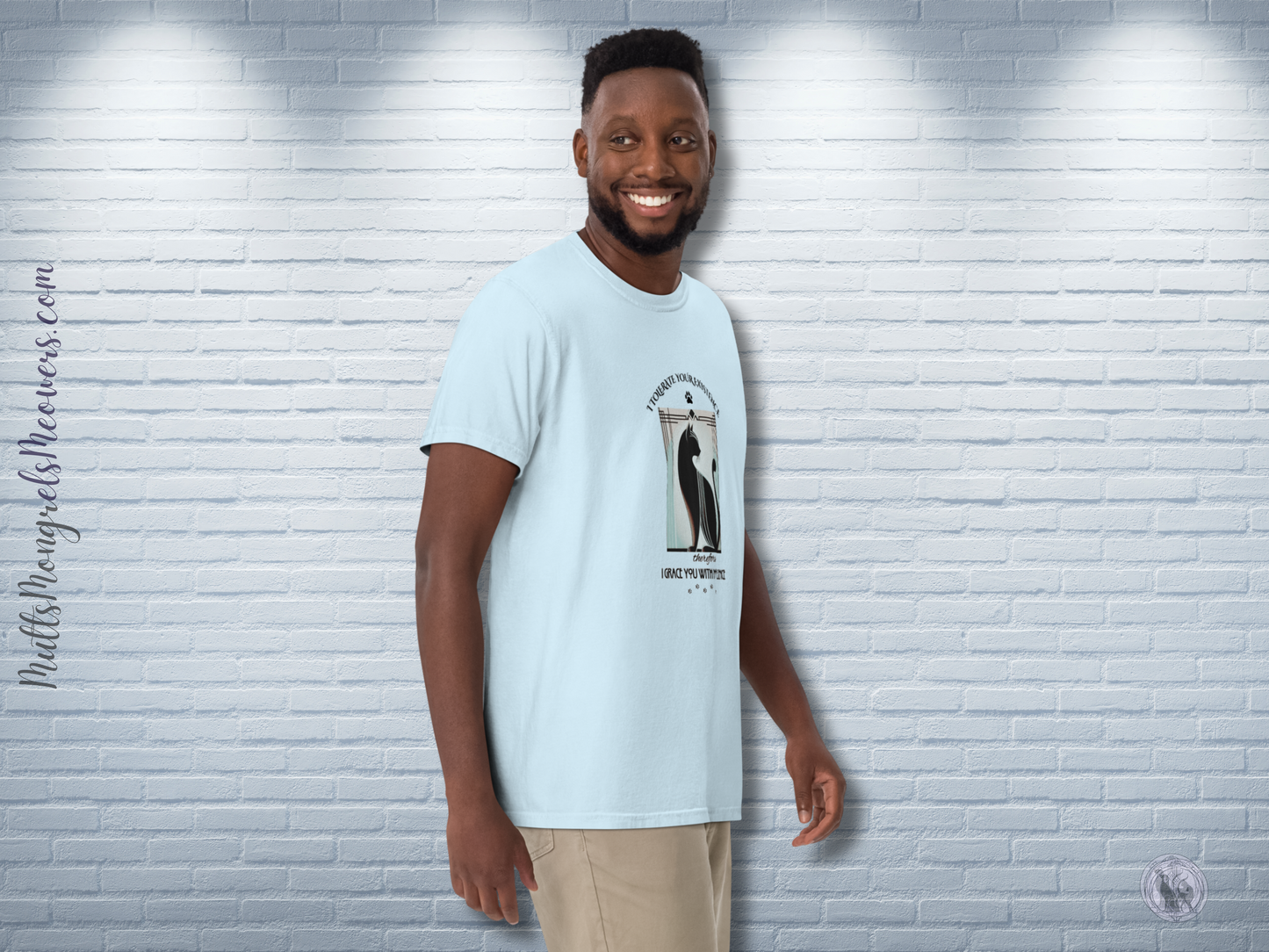 T-Shirt Funny Cat Shirt Art Deco Retro Style Sarcastic Gift Unisex Comfort Colors Whimsical Catful Kitty Feline Humor Apparel for Cat Parent