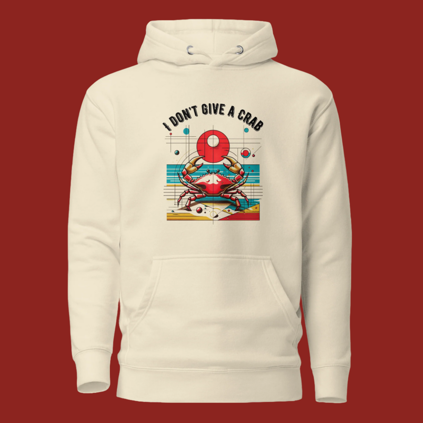 Hoodie Crabby Crab Sweatshirt Crustacean Retro Gift Unique Cosmic Unisex Pop Art Apparel Summer Astrology Cancer Star Sign Zodiac Lovers