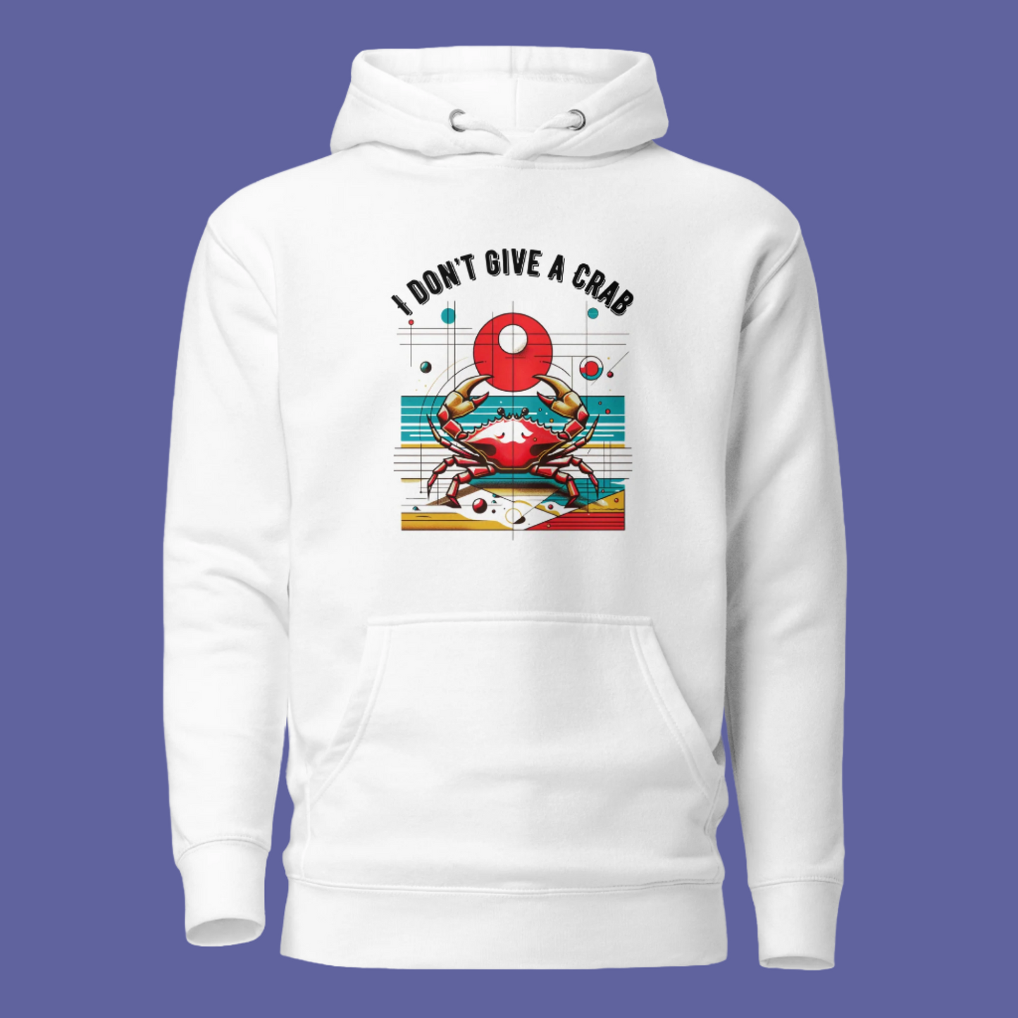 Hoodie Crabby Crab Sweatshirt Crustacean Retro Gift Unique Cosmic Unisex Pop Art Apparel Summer Astrology Cancer Star Sign Zodiac Lovers
