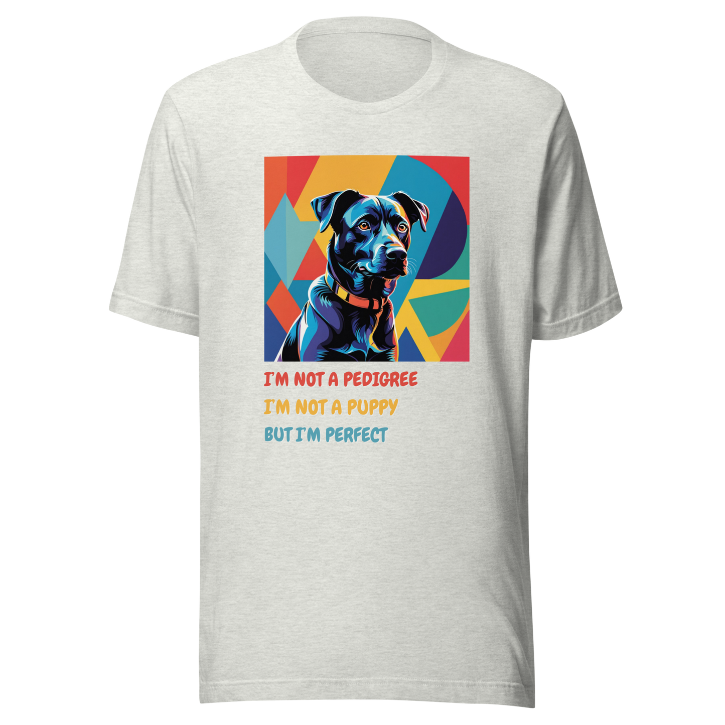T-Shirt Mixed Breed Dog Lover Tee Rescue Dog Adoption Gift Dogful Pop Art Style Shirt Unique Mature Dog Unisex Graphic Mongrel Mutt Dog Mom