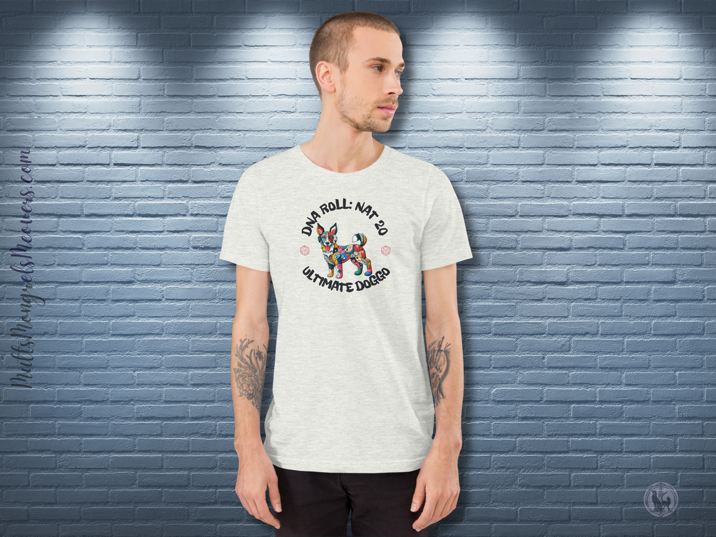 T-Shirt Mixed Breed Dog Lover Tee Rescue Dog Shirt Quirky Gamer Mutt Apparel Geeky Dogful Gift Theme Unisex Mongrel Dog Mom Dog Dad Retro