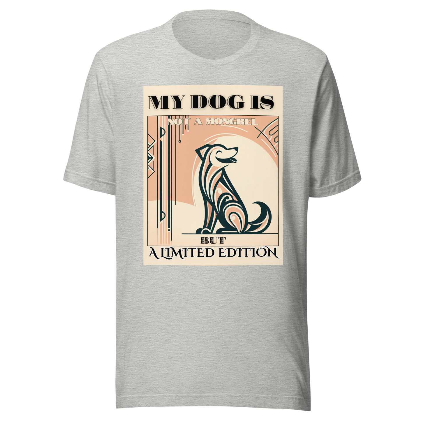 T-Shirt Dog Lover Tee Rescue Dog Apparel Mixed Breed Gift Art Deco Dog Style Unique Dog Theme Unisex Dogful Pride Shirt Mongrel Dog Mom Dad