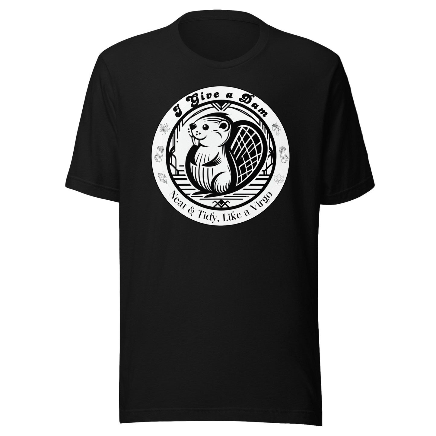 Unisex T-shirt Funny Sarcastic Art Deco Virgo Shirt Astrology Apparel Beaver Fall Gift Horoscope Tee Star Sign Top for Animal Lovers Zodiac