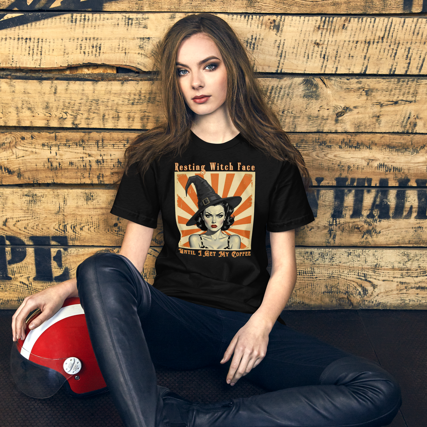 Funny Retro T-Shirt: Halloween Gift for Coffee Loving Women