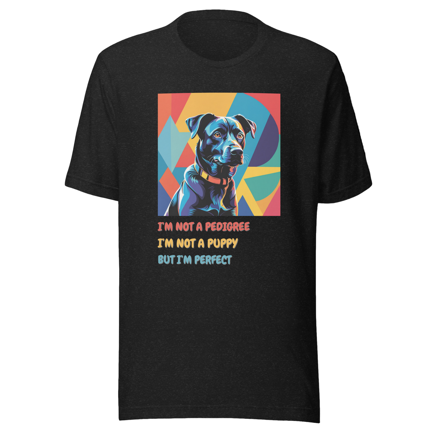 T-Shirt Mixed Breed Dog Lover Tee Rescue Dog Adoption Gift Dogful Pop Art Style Shirt Unique Mature Dog Unisex Graphic Mongrel Mutt Dog Mom