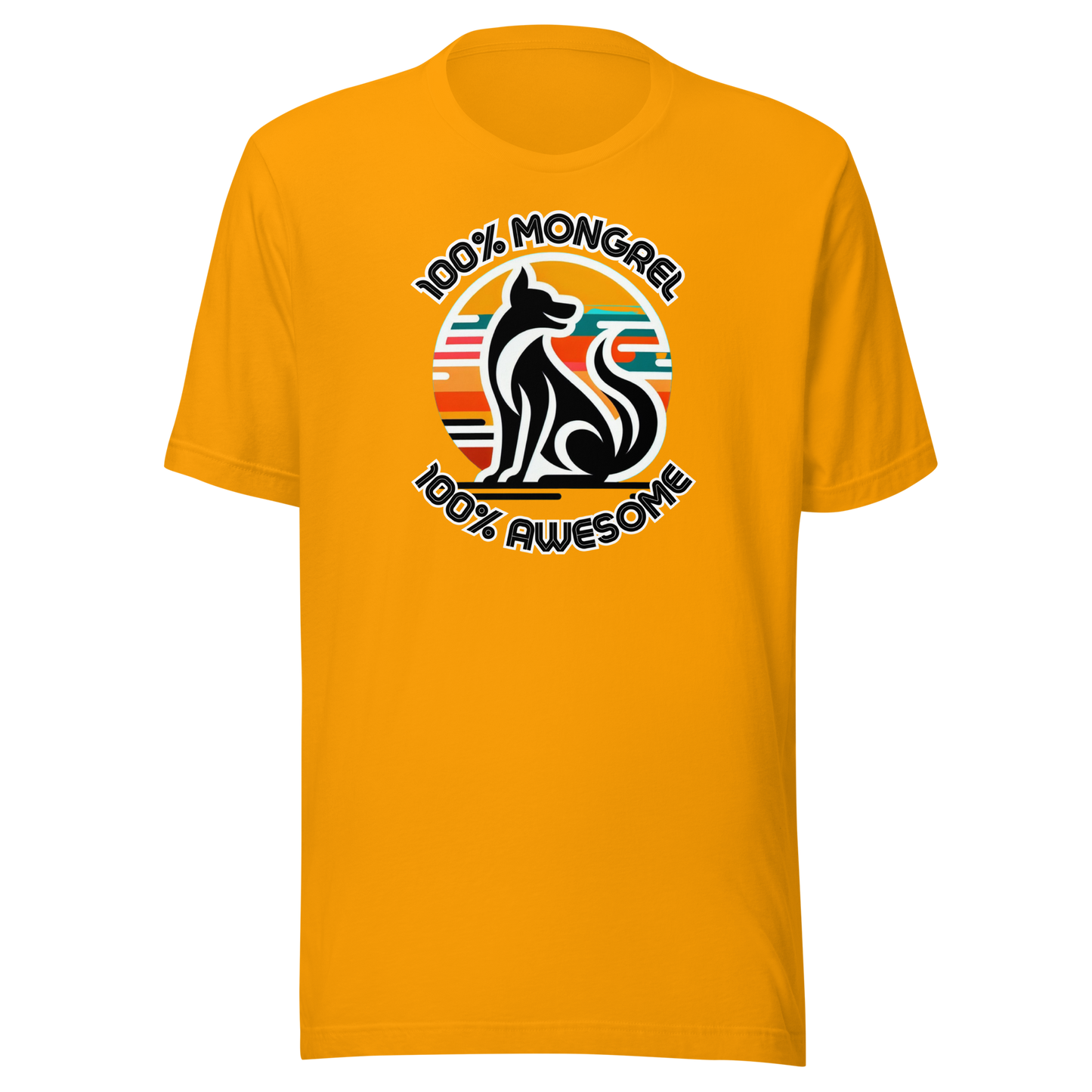 T-Shirt Mixed Breed Dog Tee Funny Retro Style Shirt Dogful Gift Rescue Dog Apparel Unique Dog Theme Unisex Graphic Mongrel Dog Mum Dog Dad
