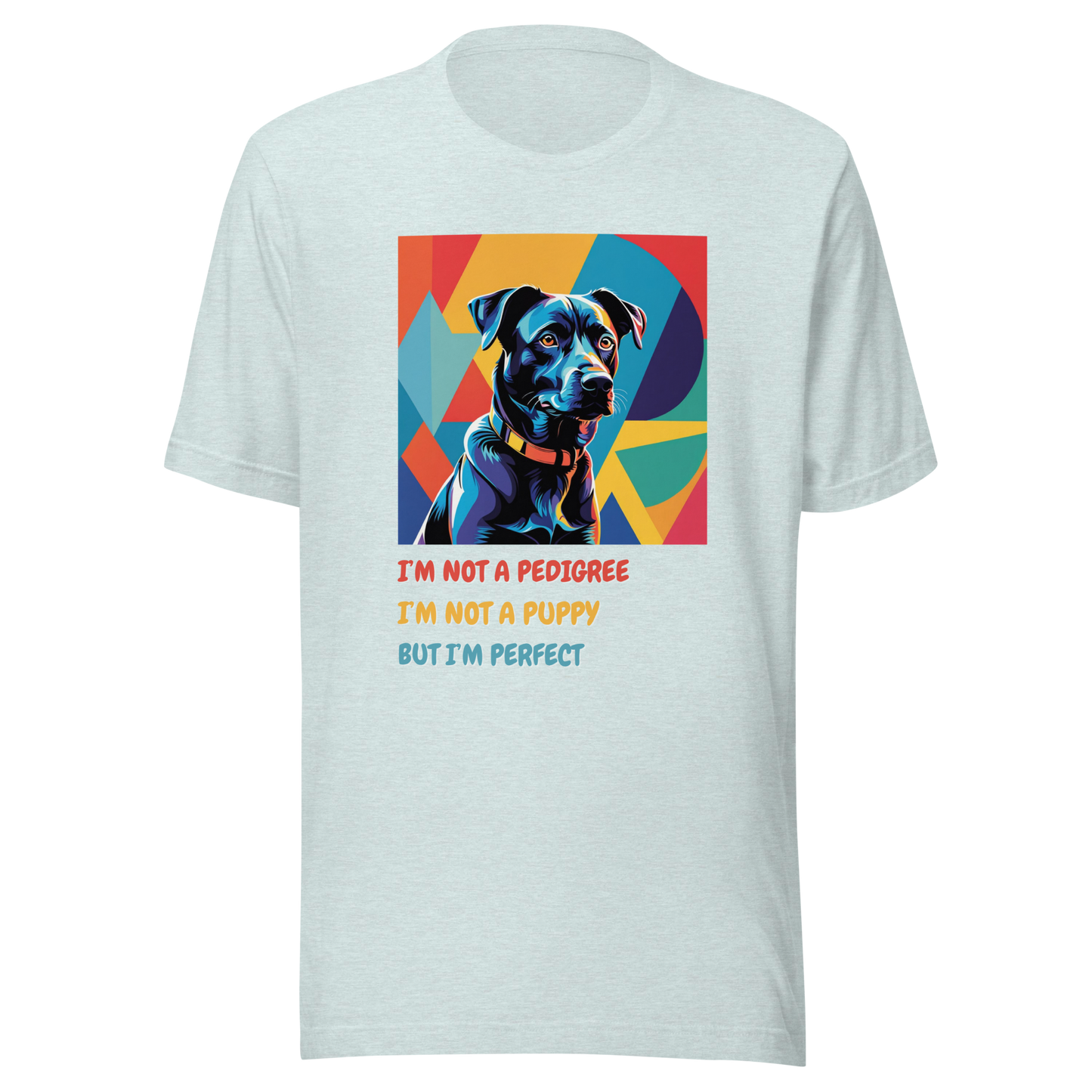 T-Shirt Mixed Breed Dog Lover Tee Rescue Dog Adoption Gift Dogful Pop Art Style Shirt Unique Mature Dog Unisex Graphic Mongrel Mutt Dog Mom