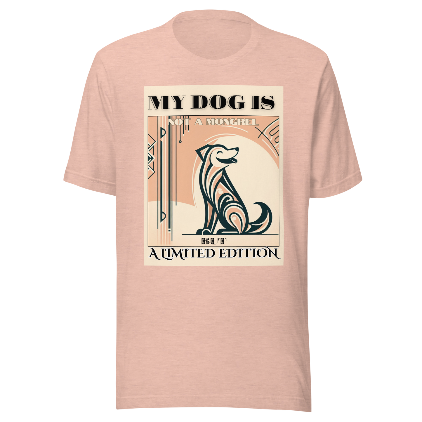 T-Shirt Dog Lover Tee Rescue Dog Apparel Mixed Breed Gift Art Deco Dog Style Unique Dog Theme Unisex Dogful Pride Shirt Mongrel Dog Mom Dad