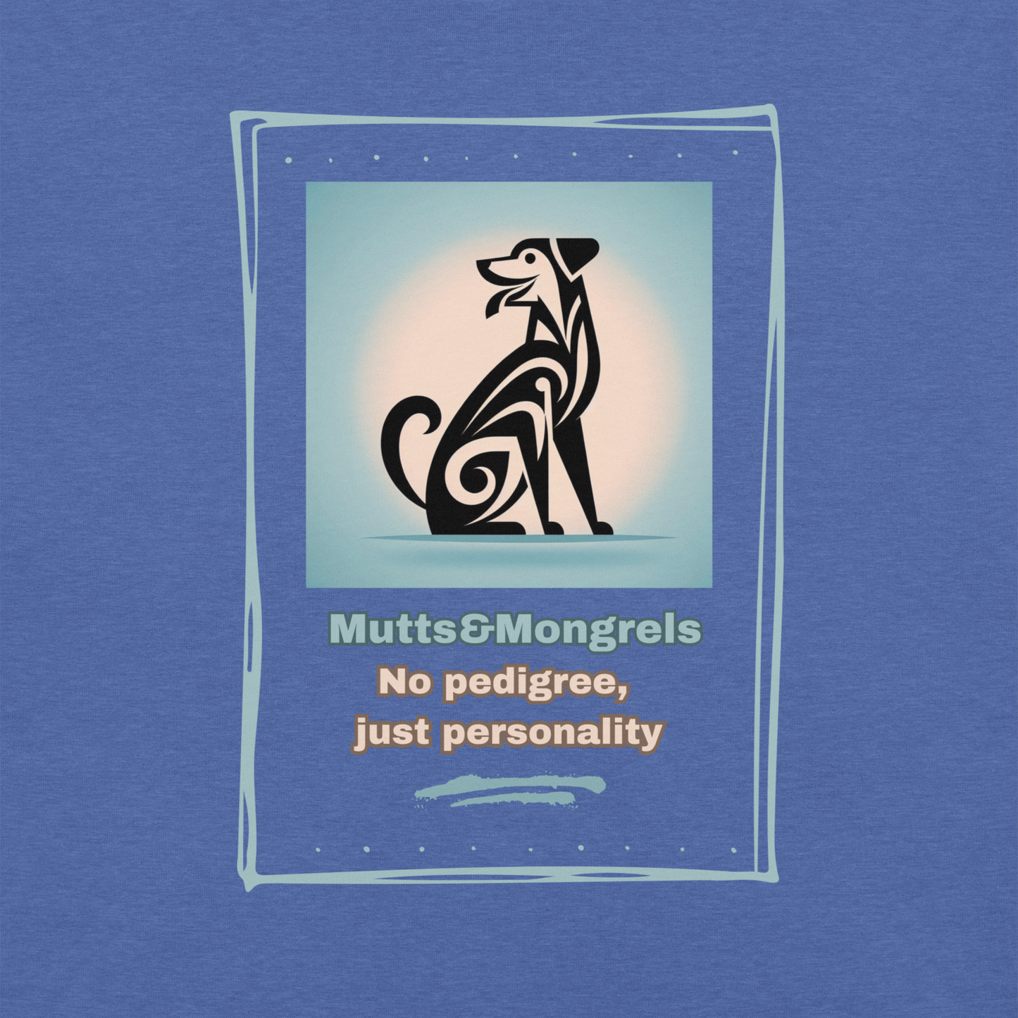 T-Shirt Funny Dog Tee Rescue Dog Shirt Mixed Breed Dogful Apparel Quirky Art Deco Style Unique Theme Unisex Graphic mongrel Mutt Dog Mom Dad