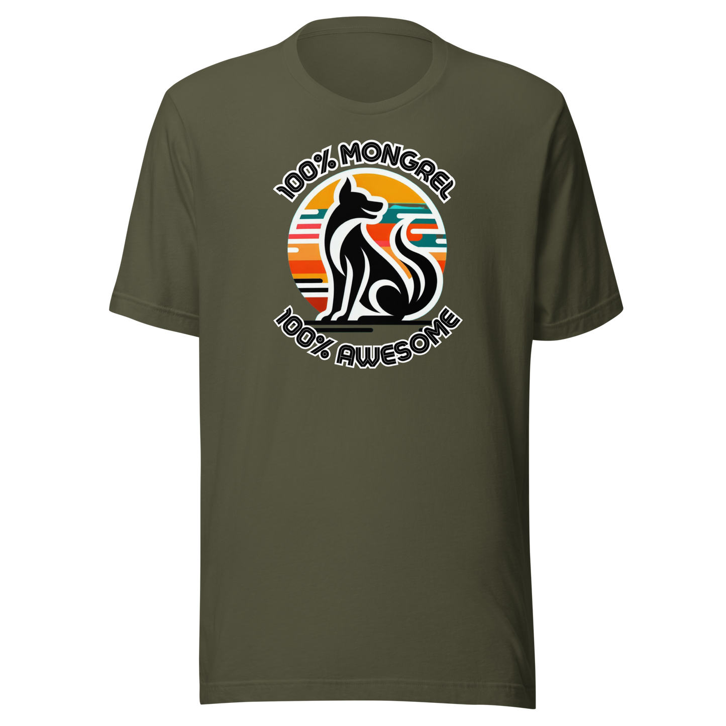 T-Shirt Mixed Breed Dog Tee Funny Retro Style Shirt Dogful Gift Rescue Dog Apparel Unique Dog Theme Unisex Graphic Mongrel Dog Mum Dog Dad