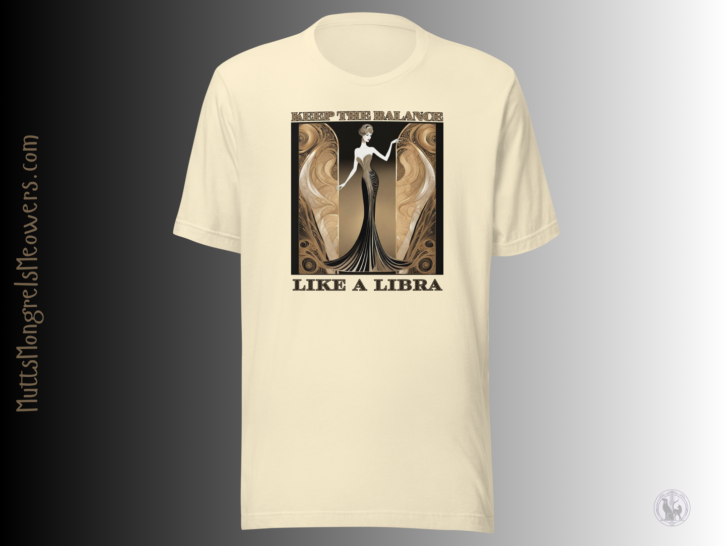 Art Deco Libra T-Shirt - Zodiac Gift for Astrology Lovers