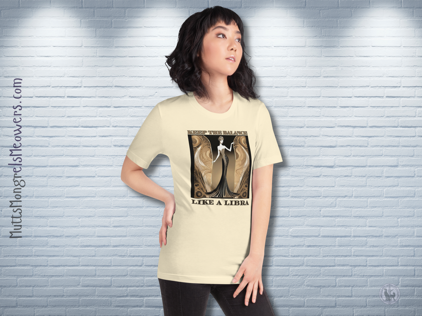 Art Deco Libra T-Shirt - Zodiac Gift for Astrology Lovers