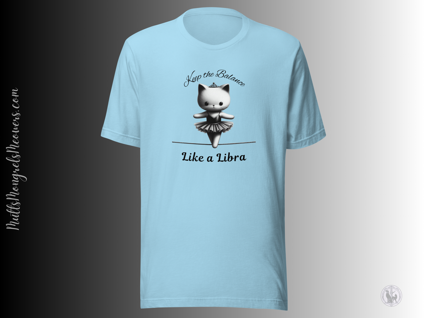 Funny Ballerina Cat T-shirt - Libra Astrology Gift for Cat Moms