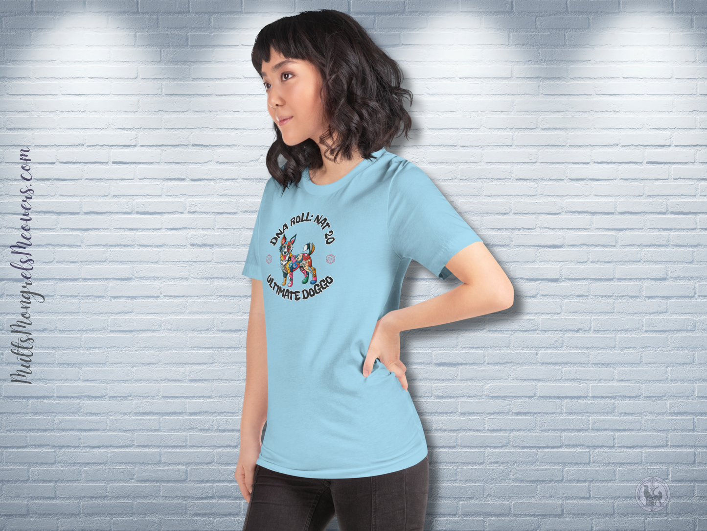 T-Shirt Mixed Breed Dog Lover Tee Rescue Dog Shirt Quirky Gamer Mutt Apparel Geeky Dogful Gift Theme Unisex Mongrel Dog Mom Dog Dad Retro