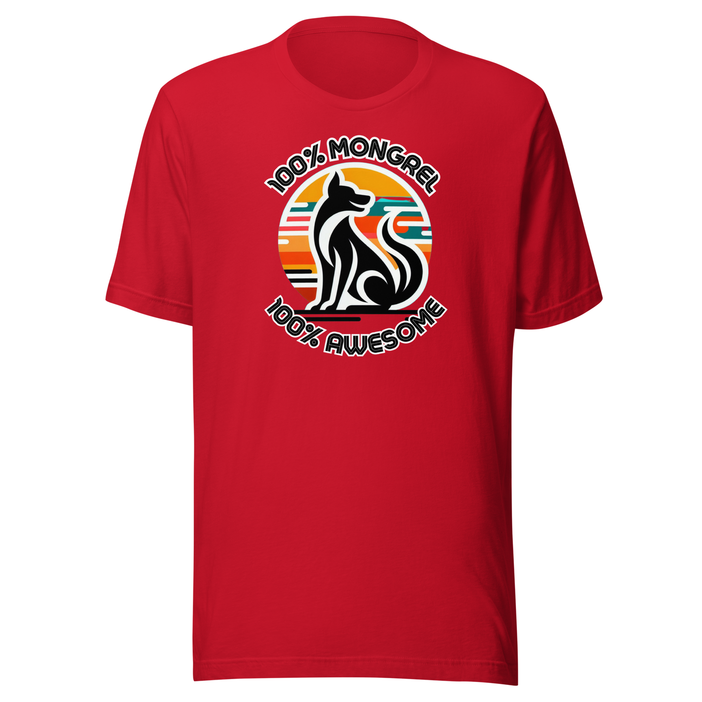 T-Shirt Mixed Breed Dog Tee Funny Retro Style Shirt Dogful Gift Rescue Dog Apparel Unique Dog Theme Unisex Graphic Mongrel Dog Mum Dog Dad