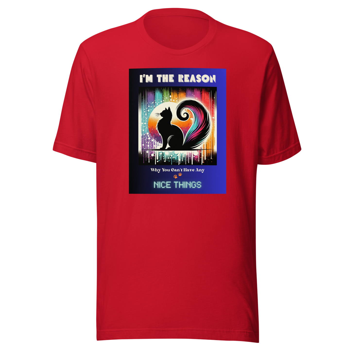 T-Shirt Funny Art Deco Cat Tee Sarcastic Kitty Shirt Cat Lover Gift Unique Catful Unisex Vintage Feline Humor Graphic Fit Rescue Cat Mom Dad