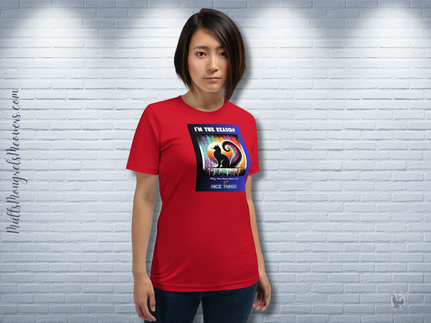 T-Shirt Funny Art Deco Cat Tee Sarcastic Kitty Shirt Cat Lover Gift Unique Catful Unisex Vintage Feline Humor Graphic Fit Rescue Cat Mom Dad