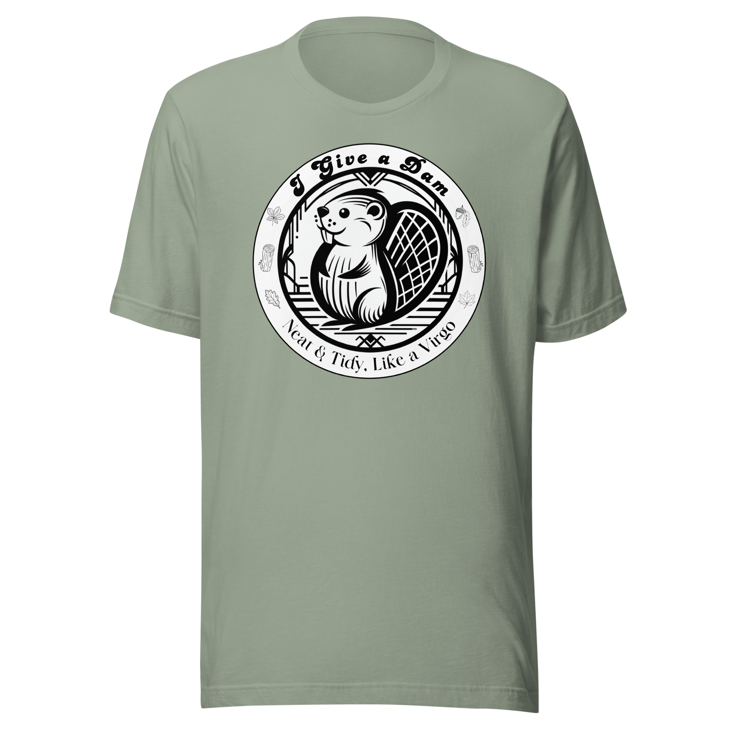Unisex T-shirt Funny Sarcastic Art Deco Virgo Shirt Astrology Apparel Beaver Fall Gift Horoscope Tee Star Sign Top for Animal Lovers Zodiac