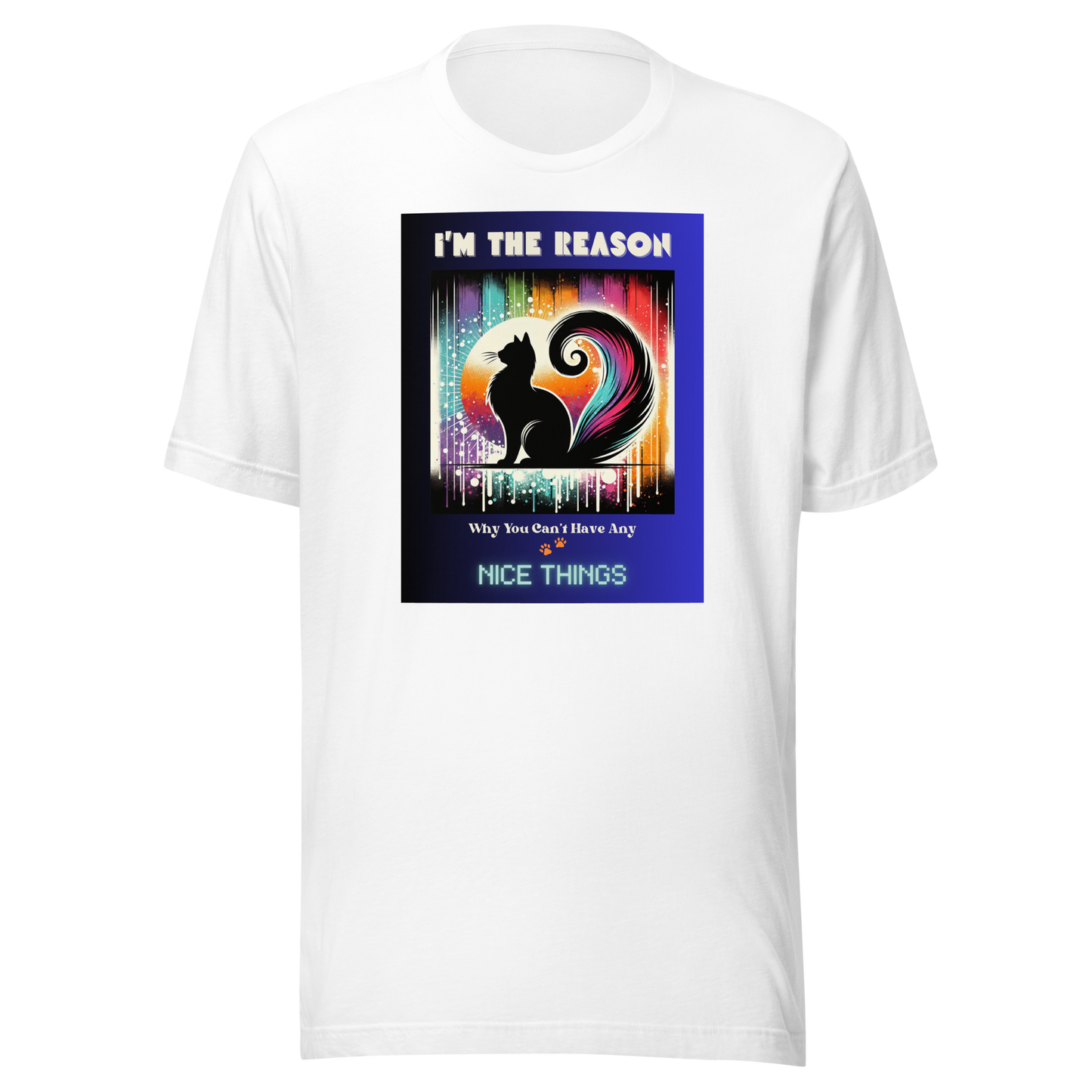 T-Shirt Funny Art Deco Cat Tee Sarcastic Kitty Shirt Cat Lover Gift Unique Catful Unisex Vintage Feline Humor Graphic Fit Rescue Cat Mom Dad