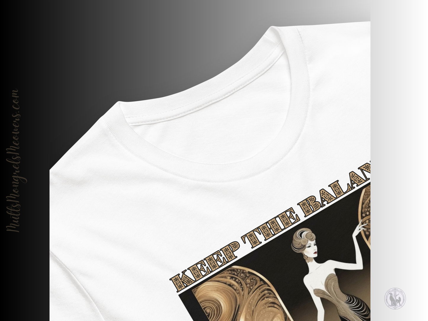 Art Deco Libra T-Shirt - Zodiac Gift for Astrology Lovers