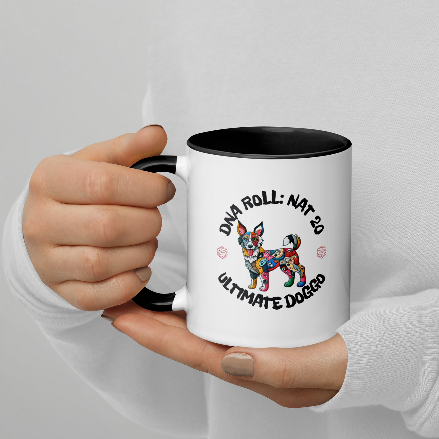 Mug Mixed Breed Rescue Dog Dogful Mongrel Gamer Dog Gift Inspired Dog RPG Themed 11oz Perfect Gift For Dog Lovers Coffee Cup
