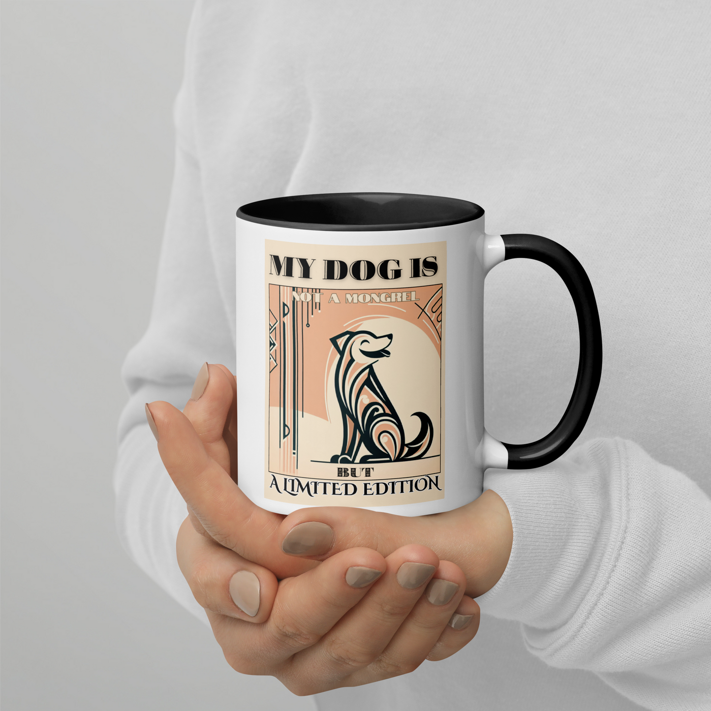 Mug Art Deco Mongrel Mixed Breed Dogful Rescue Dog Rare Coffee Cup Dog Gift Dog Themed 11oz Perfect Gift For Dog Lovers Unique Style