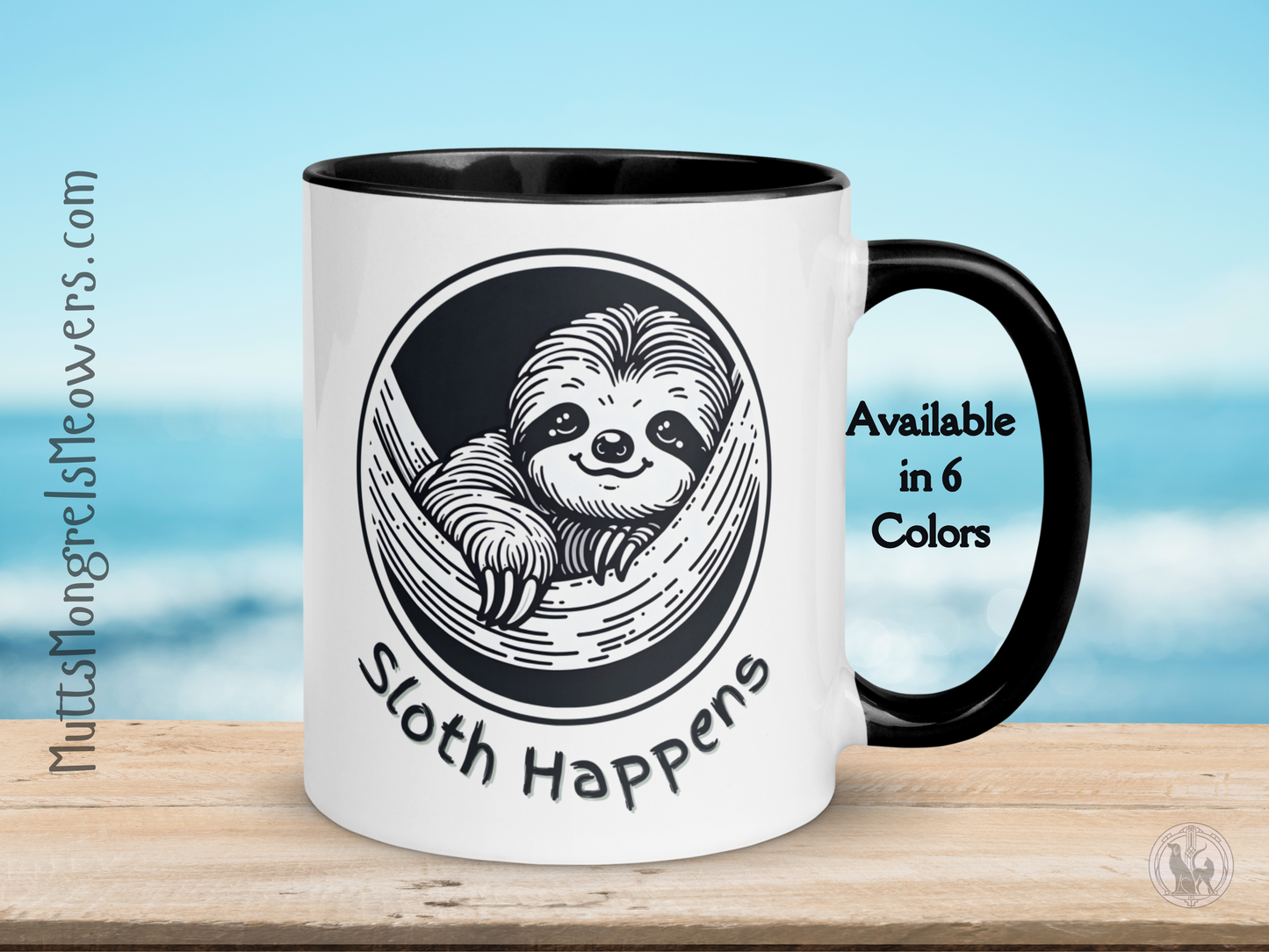 Funny Sloth Mug with Color Inside: Sarcastic Coffee Cup Gift for Animal Lovers