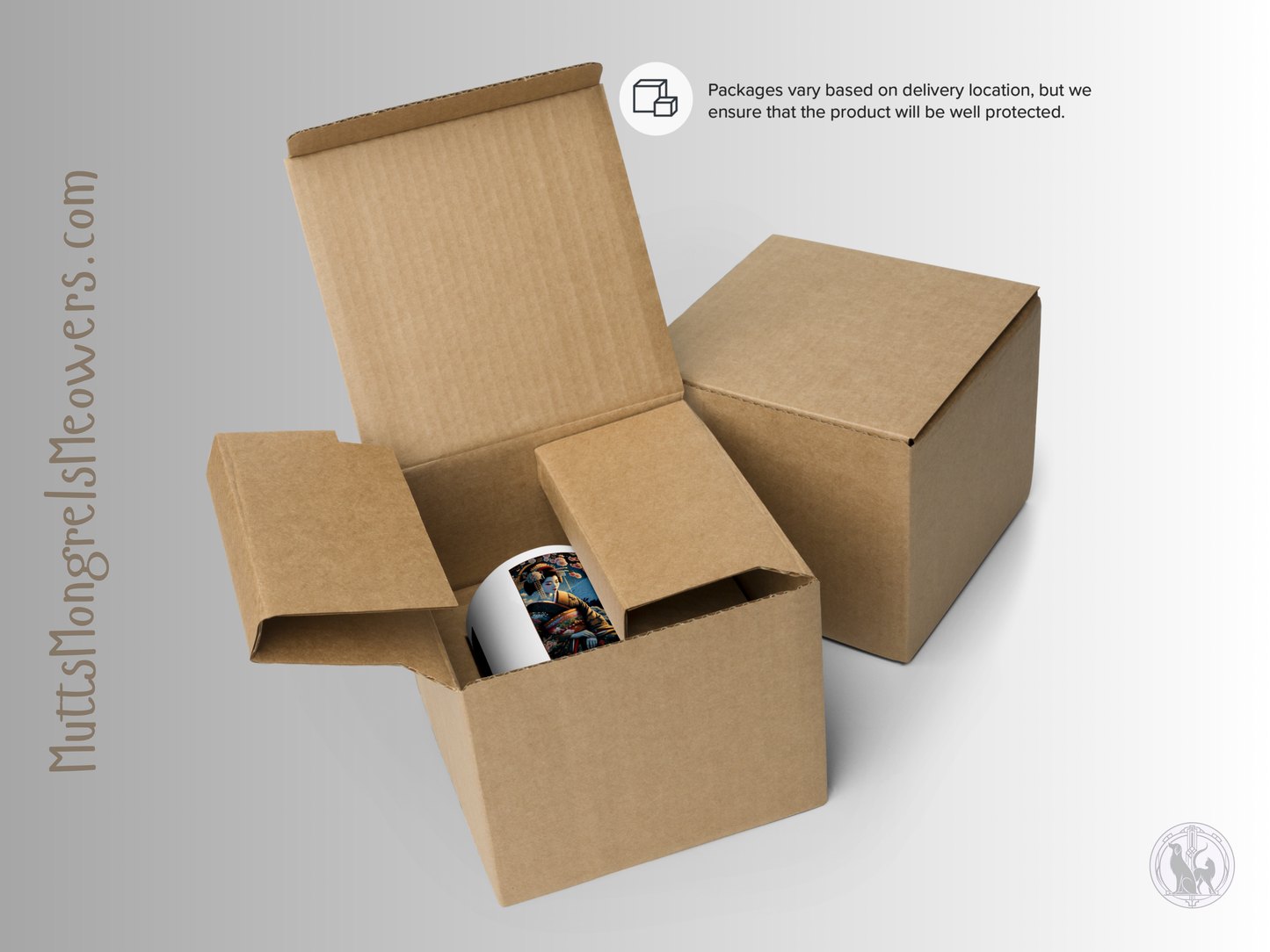 Geisha Mug with Color Inside: Japanes Cherryblossom Lady Gift