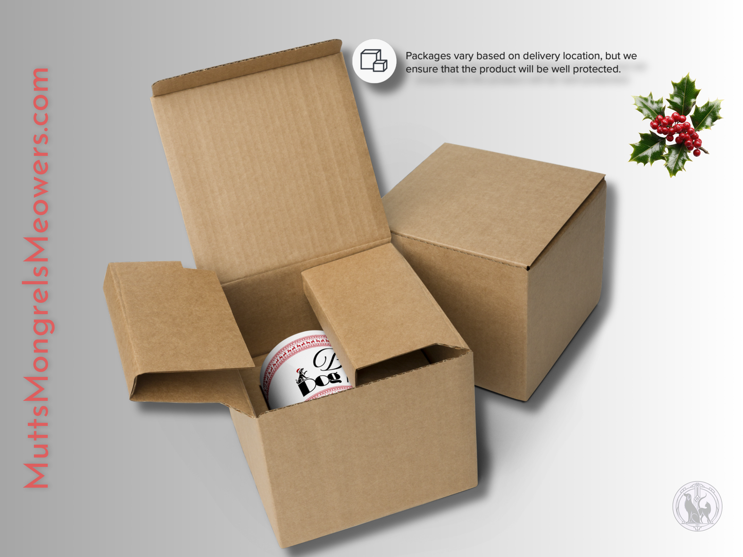 Customizable Dog Mom Mug with Color Inside - Festive Christmas Gift