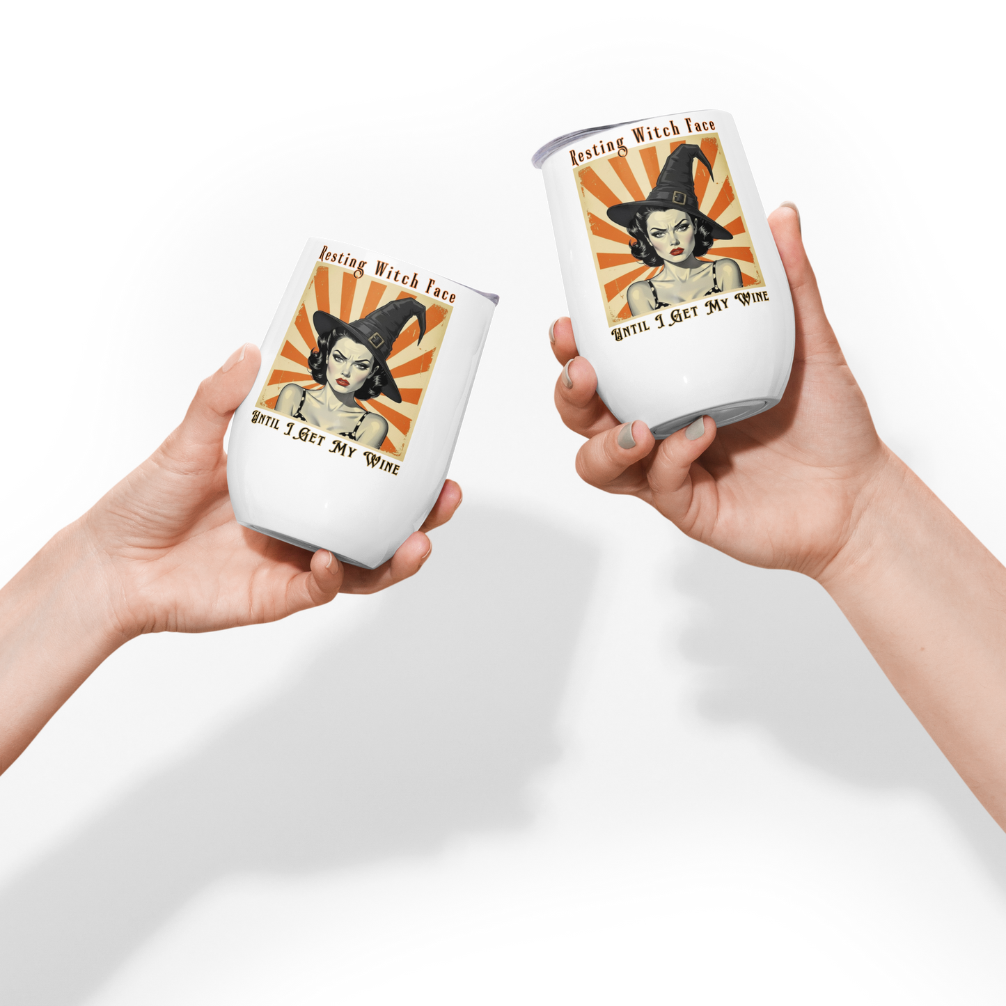 Funny Retro Wine Tumbler - Halloween Gift for Sassy Women